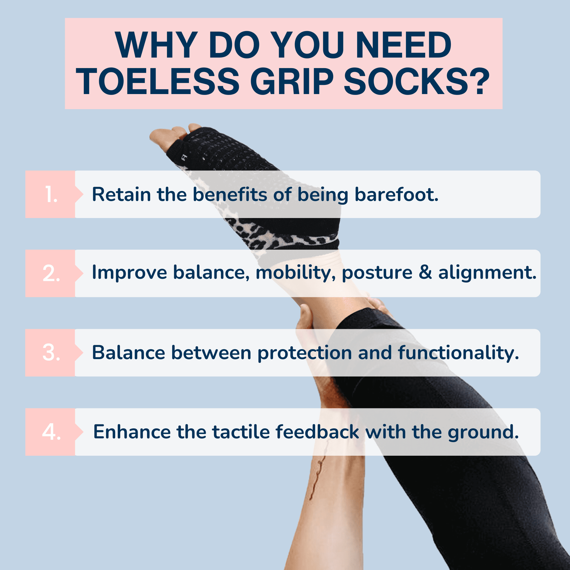 Tucketts Flow Pilates Socks - Non-Slip Grip, Open Toe, Barre & Yoga - Women's