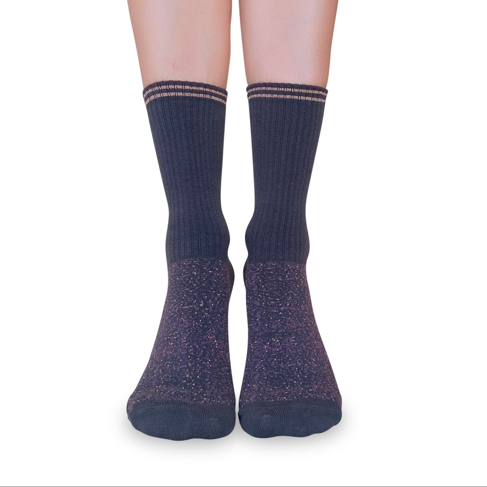 Tucketts Crew Closed Toe – Mocca Radiance Pilates Socks - Non-Slip Grip, Closed Toe, Barre & Yoga