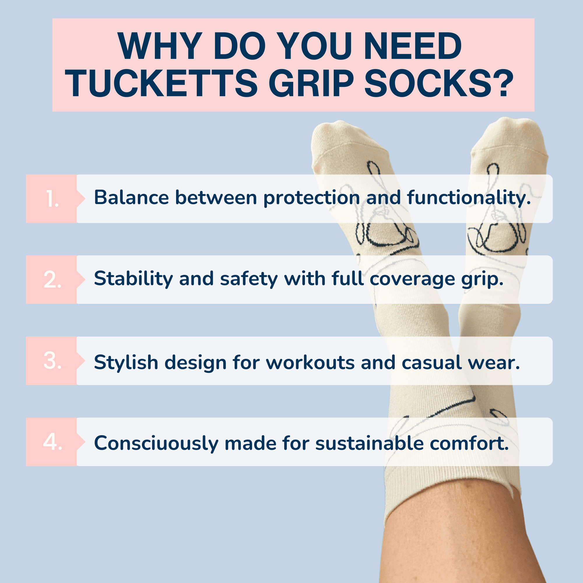 Tucketts Crew Pilates Socks - Non-Slip Grip, Open/Closed Toe, Barre & Yoga - Women's