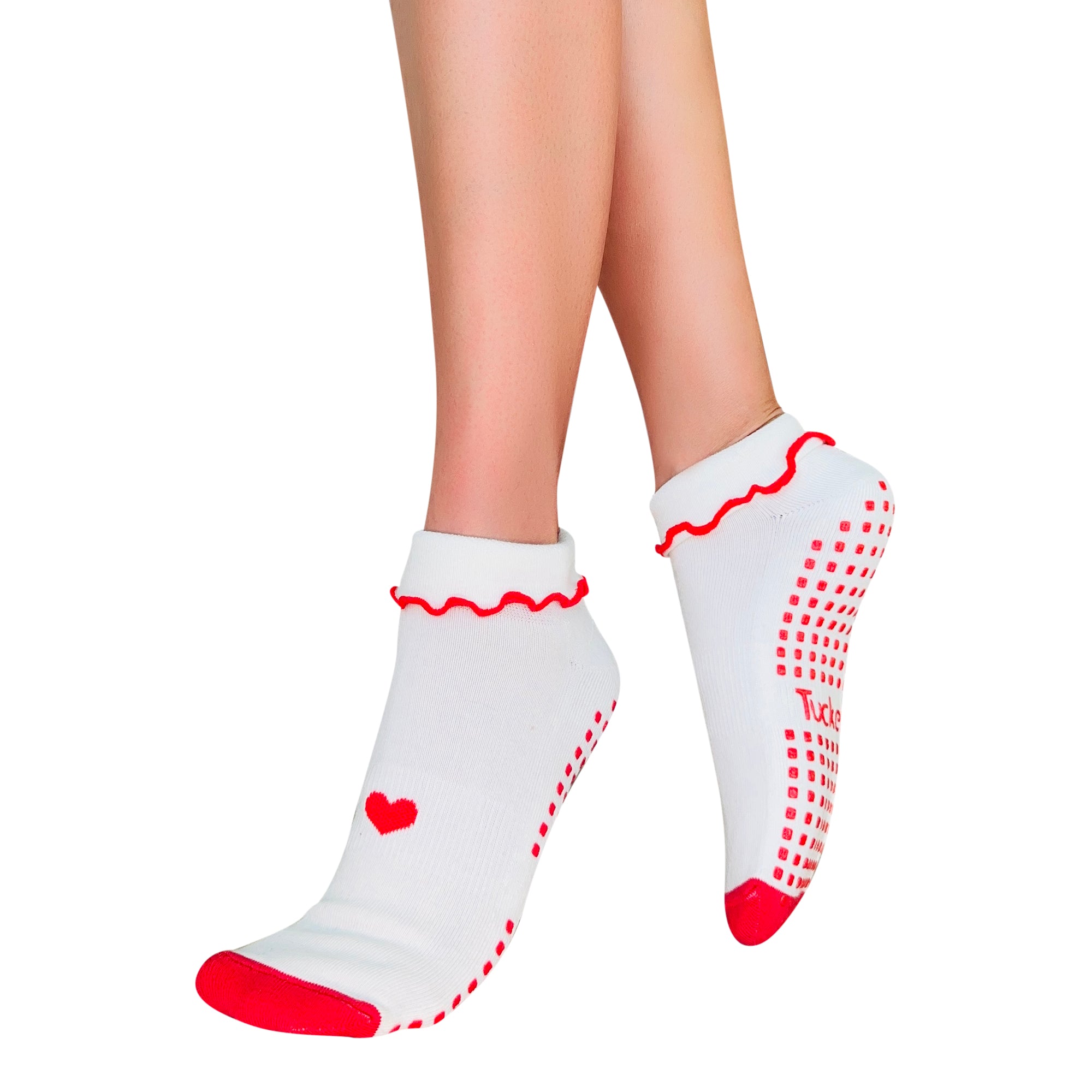 Tucketts Pilates Socks - Non-Slip Grip, Closed Toe, Barre & Yoga - Women's