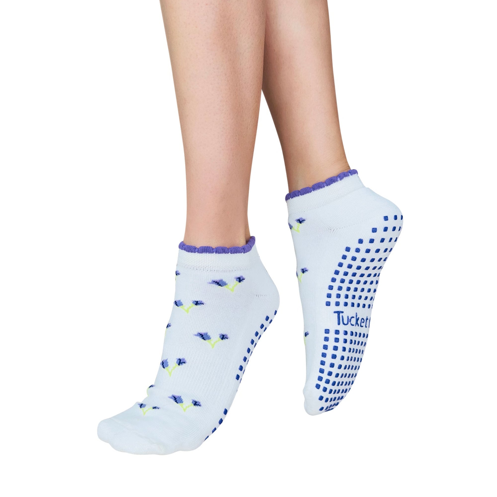 Tucketts Pilates Socks - Non-Slip Grip, Closed Toe, Barre & Yoga - Women's