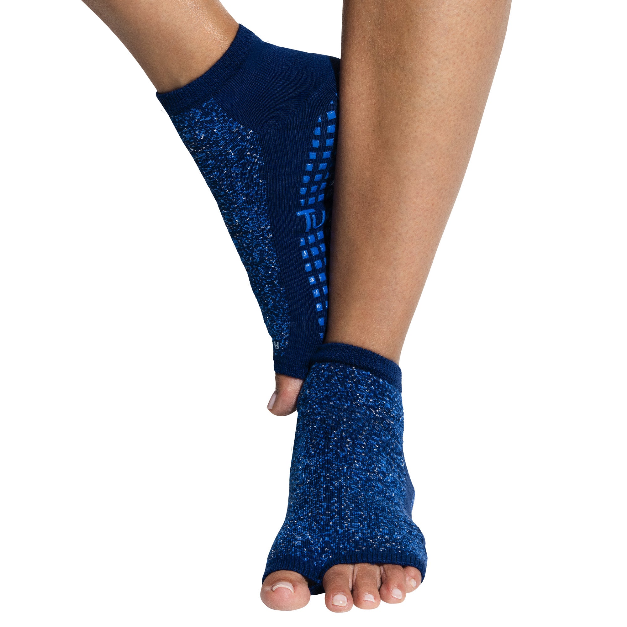 Tucketts Anklet Starry Night Pilates Socks - Non-Slip Grip, Open Toe, Barre & Yoga - Women's