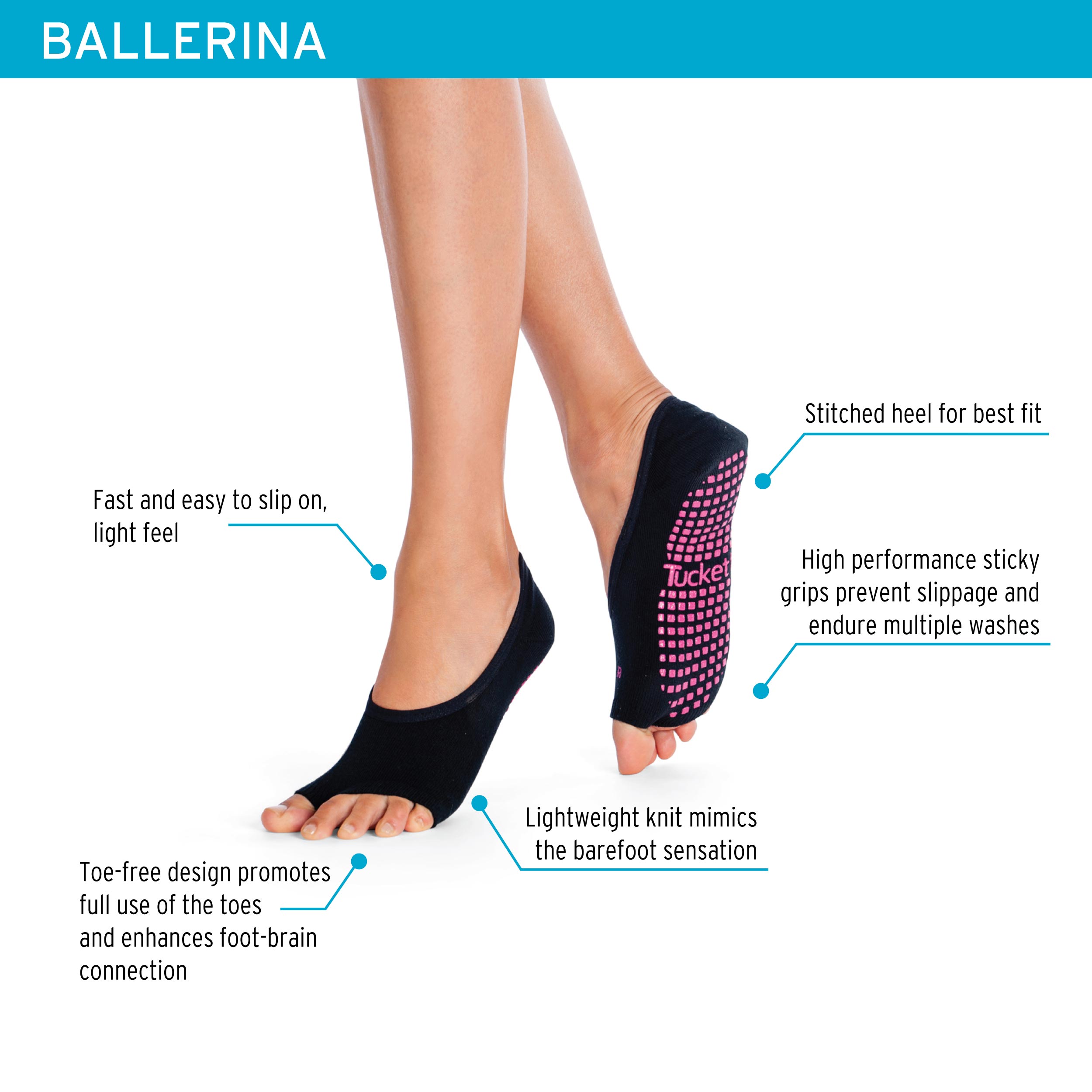 Ballerina - Solid Night  - Grip Socks