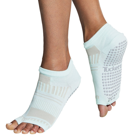 TUCKETTS Women's Open Toe Grip Sock for Pilates Barre Yoga Anklet - Macy's