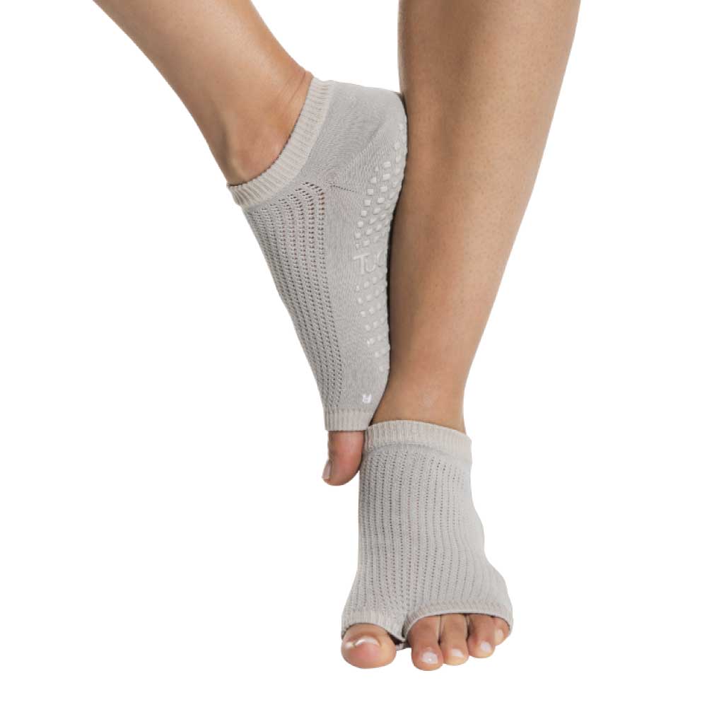 Tucketts Flow Yoga Pilates Toeless Socks with Grips For Women