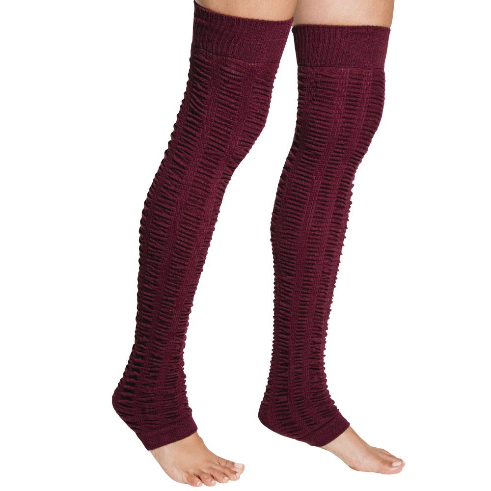 Leg Warmers - Ruched Garnet