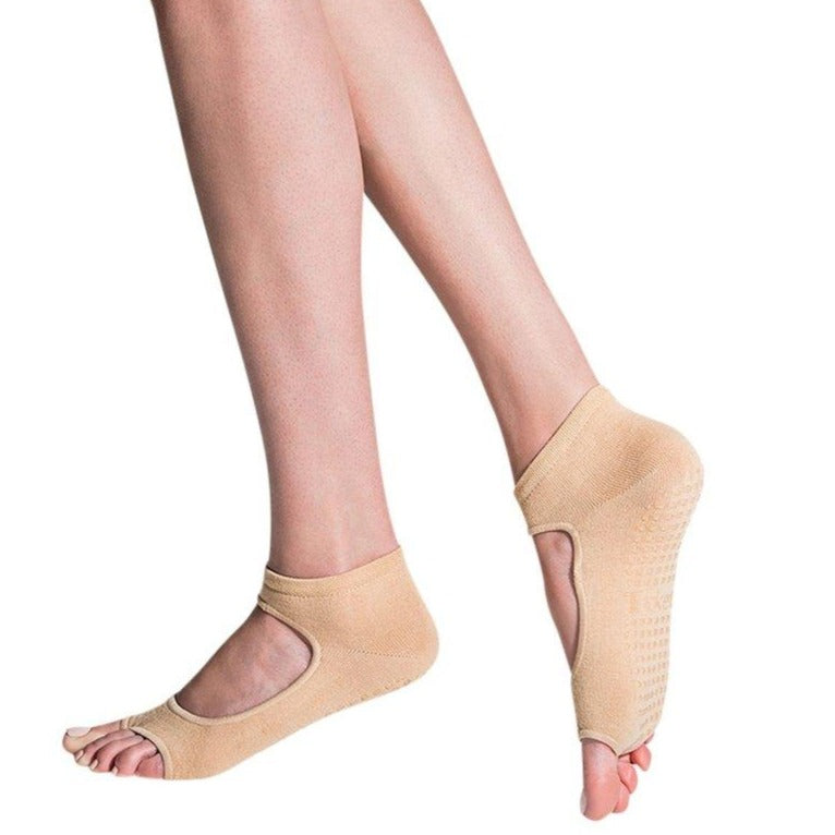 allegro style open toe grip socks