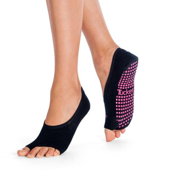 Women's Full Toe Grip Non-Slip for Ballet, Yoga, Pilates, Barre Toe Socks -  Blue