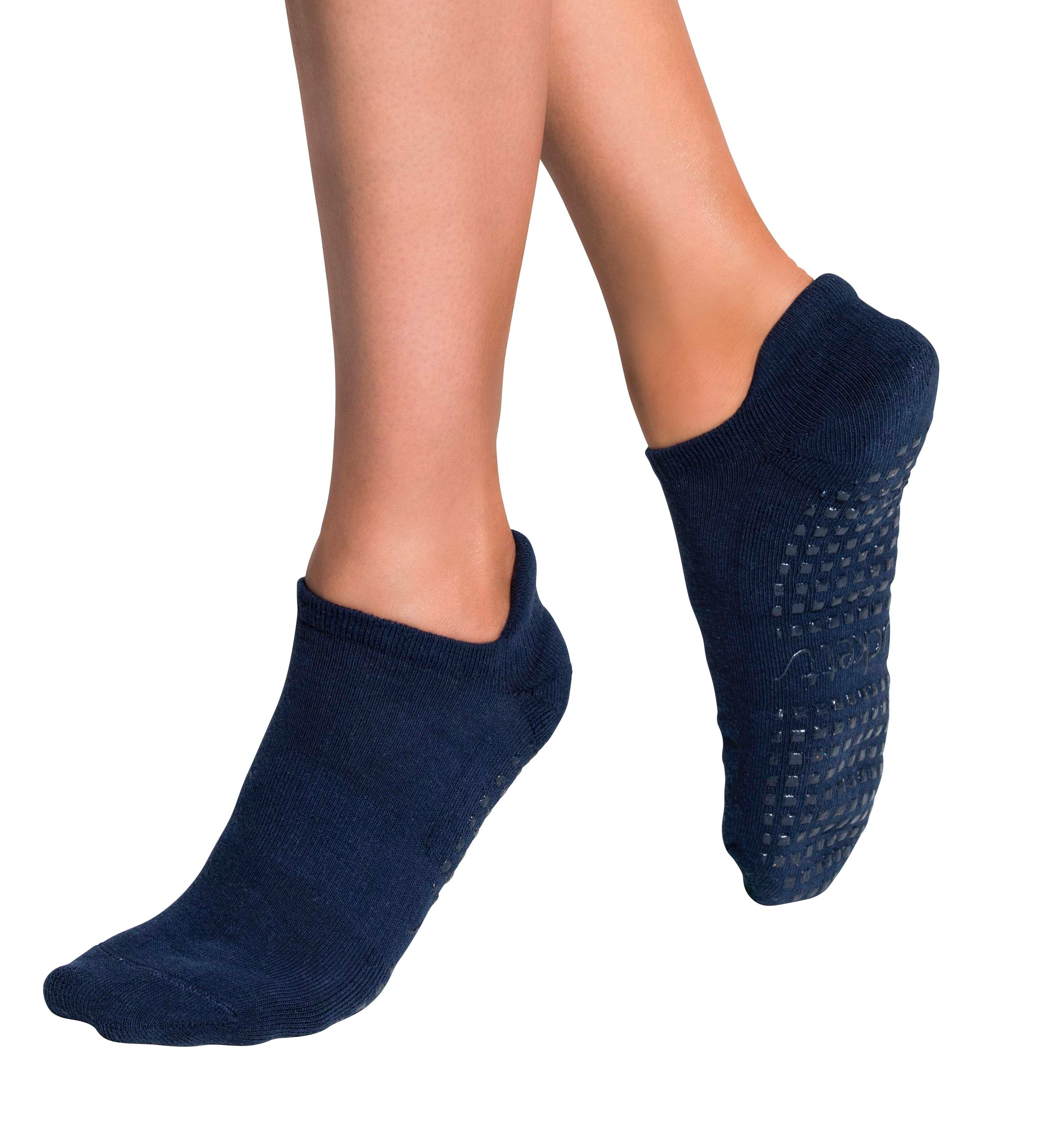 2 PACK - Tab Closed Toe - Rose + Navy - Grip Socks