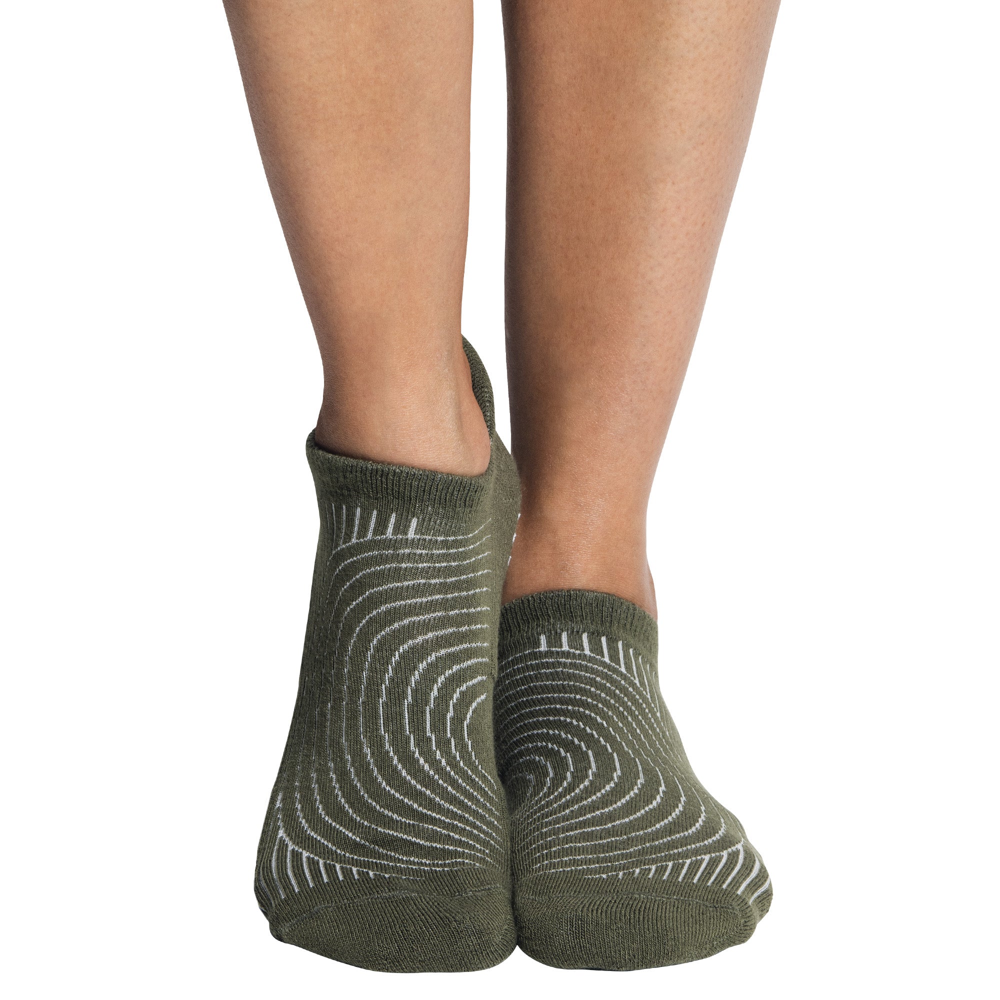 Tucketts Tab Peat Zen Pilates Socks - Non-Slip Grip, Closed Toe, Barre & Yoga - Women's