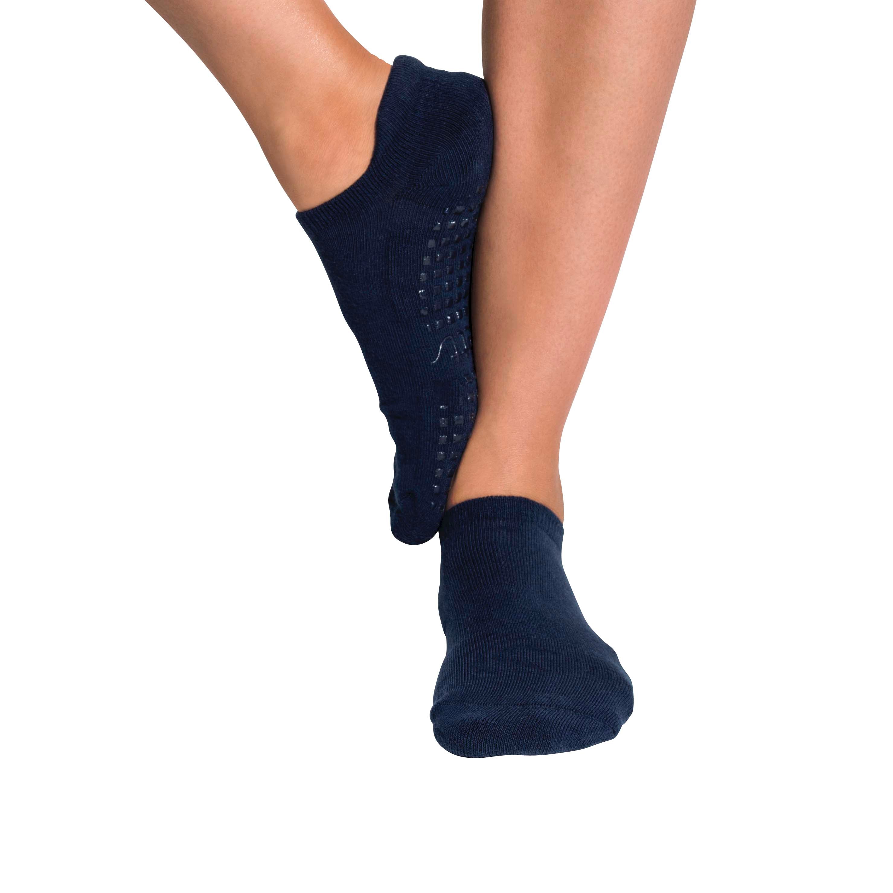 2 PACK - Tab Closed Toe - Rose + Navy - Grip Socks